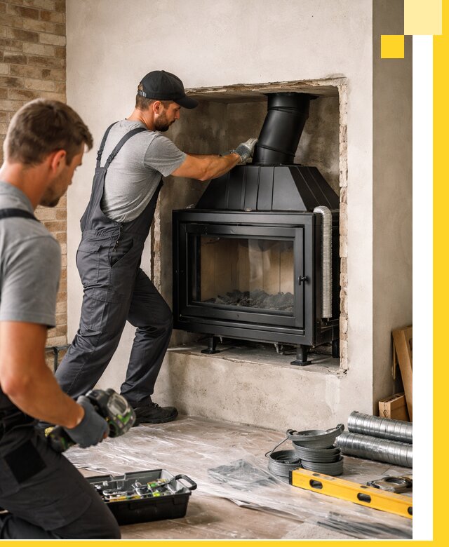 Установка каминных топок в Королёве: монтаж, подключение