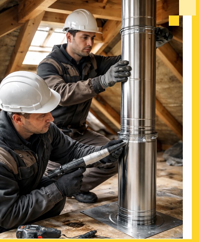 Монтаж дымоходов для каминов в Королёве с гарантией качества