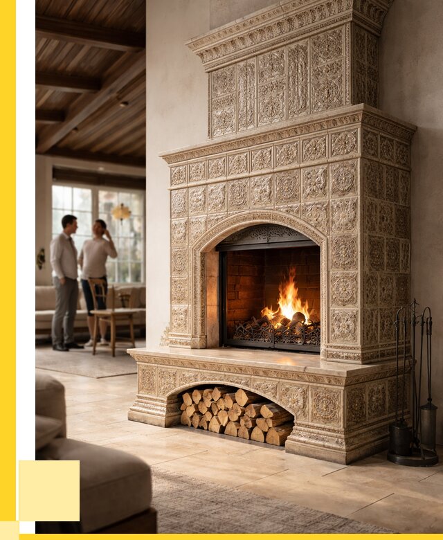 Купить изразцовый камин в Королёве от 259925 р. | ЭриданКор