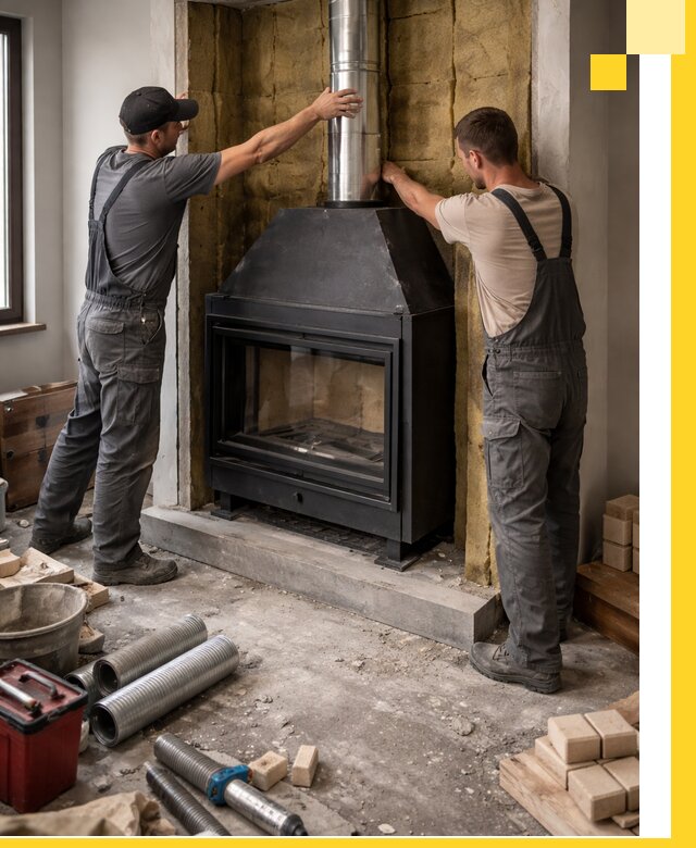 Изготовление и монтаж закрытых каминов в Королёве под ключ