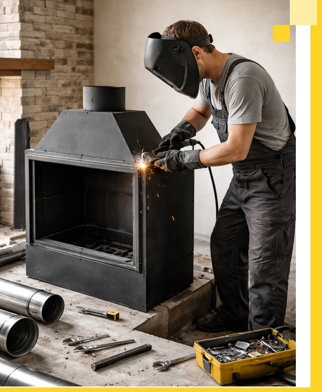 Продажа и установка металлических каминов в Королёве под ключ