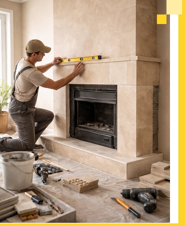 Установка и монтаж каминов в частном доме под ключ в Королёве