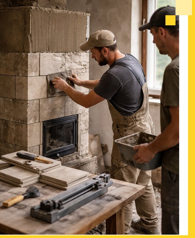 Профессиональная облицовка печей в Королёве: керамика и камень