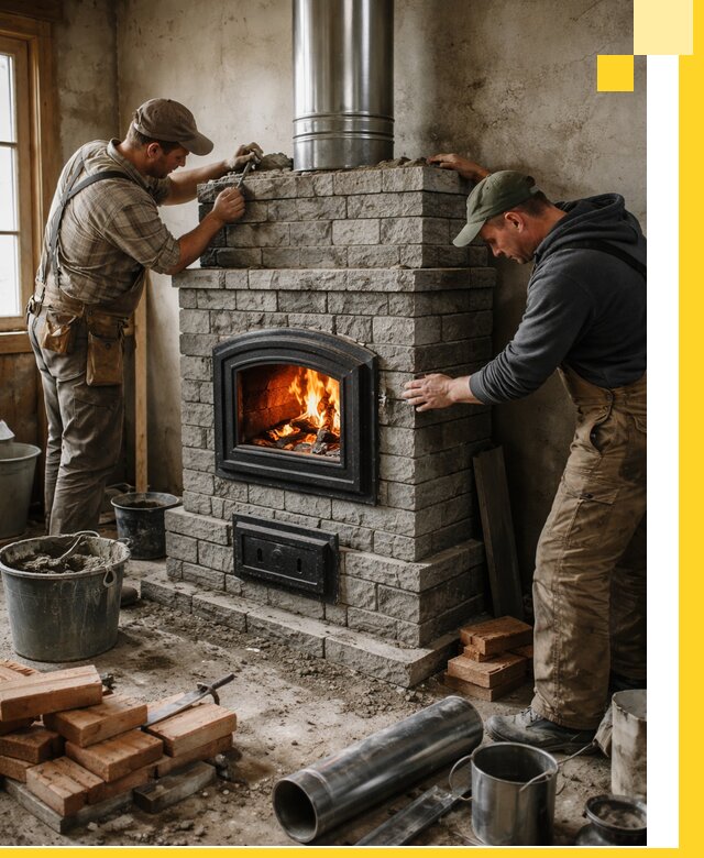 Производство, поставка и монтаж дровяных печей в Королёве