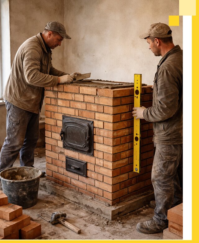 Отопительные печи под ключ в Королёве, установка и сборка