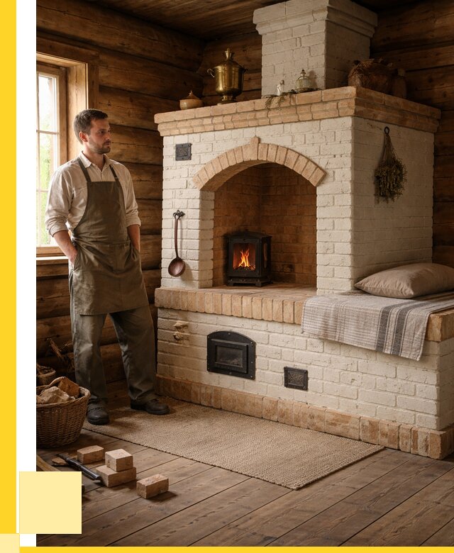 Русские печи с лежанкой под ключ в Королёве от 155955 р. ЭриданКор