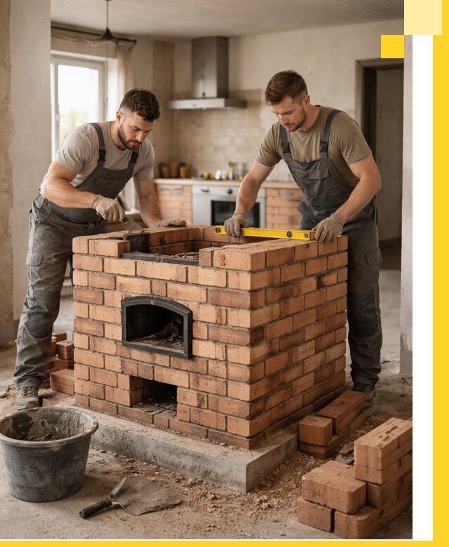 Установка и монтаж печей в частном доме в Королёве под ключ