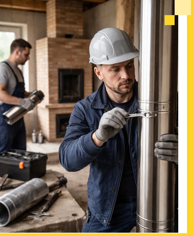 Профессиональный монтаж дымоходов для печей в Королёве