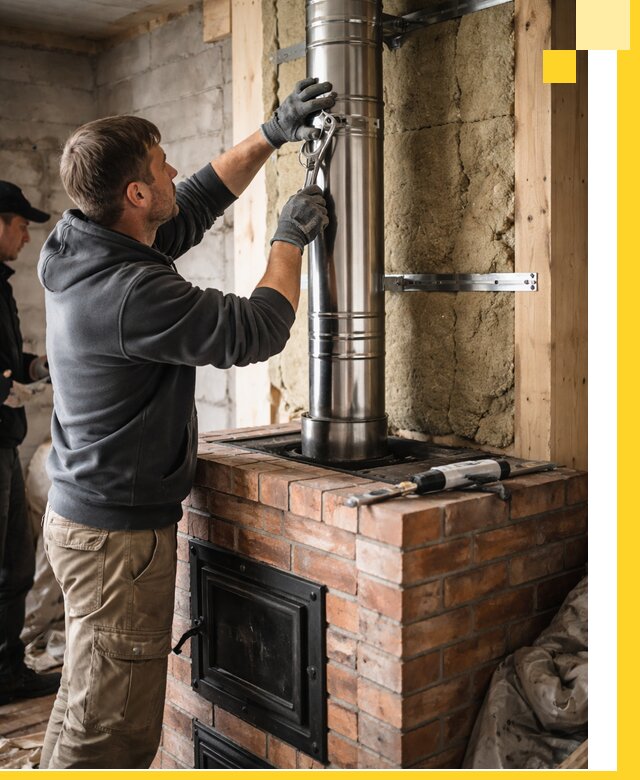 Изготовление и монтаж печей и дымоходов под ключ в Королёве