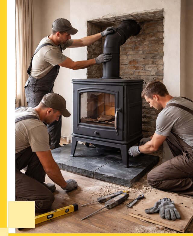 Монтаж печи камина в частном доме в Королёве от 25993 р. | ЭриданКор