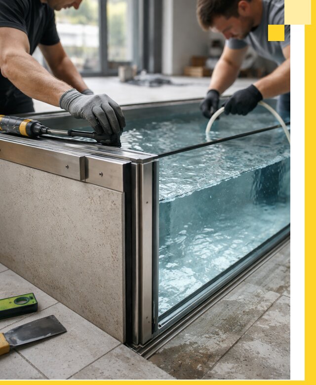 Проектирование и монтаж стеклянных бассейнов в Королёве