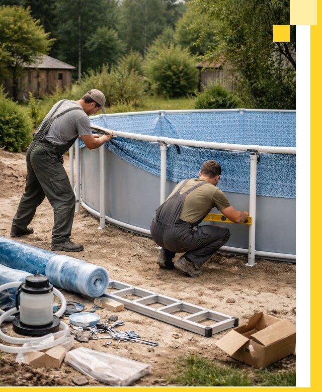 Установка и монтаж каркасных бассейнов в Королёве под ключ