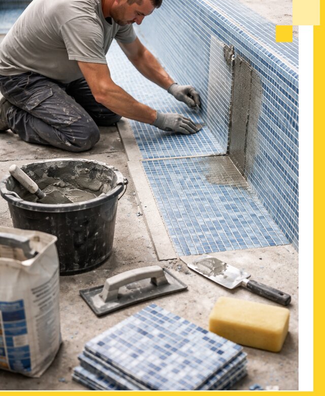 Укладка и ремонт мозаики для бассейнов под ключ в Королёве