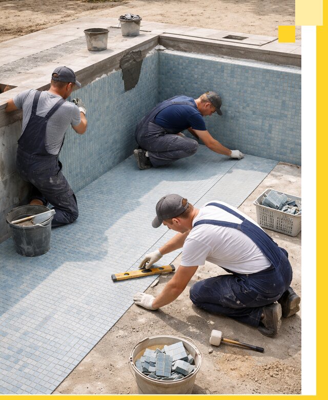 Укладка и установка плитки для бассейнов под ключ в Королёве