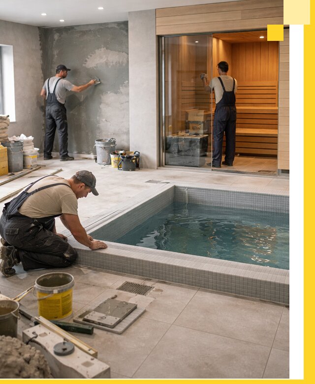 Проектирование и строительство сауны с бассейном в Королёве