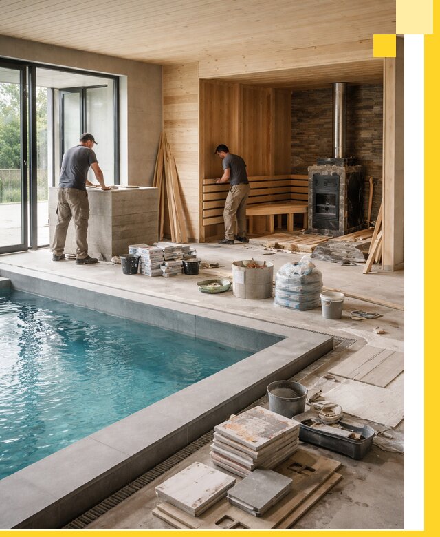 Проектирование и строительство бань с бассейном в Королёве