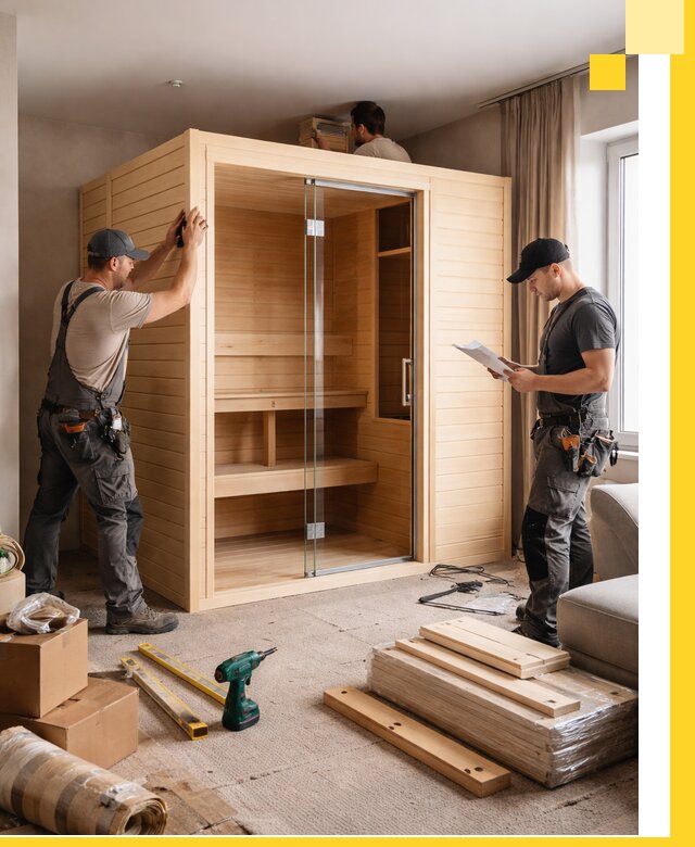 Установка и благоустройство саун в квартире в Королёве