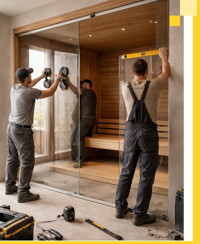 Производство и монтаж стеклянных саун под ключ в Королёве