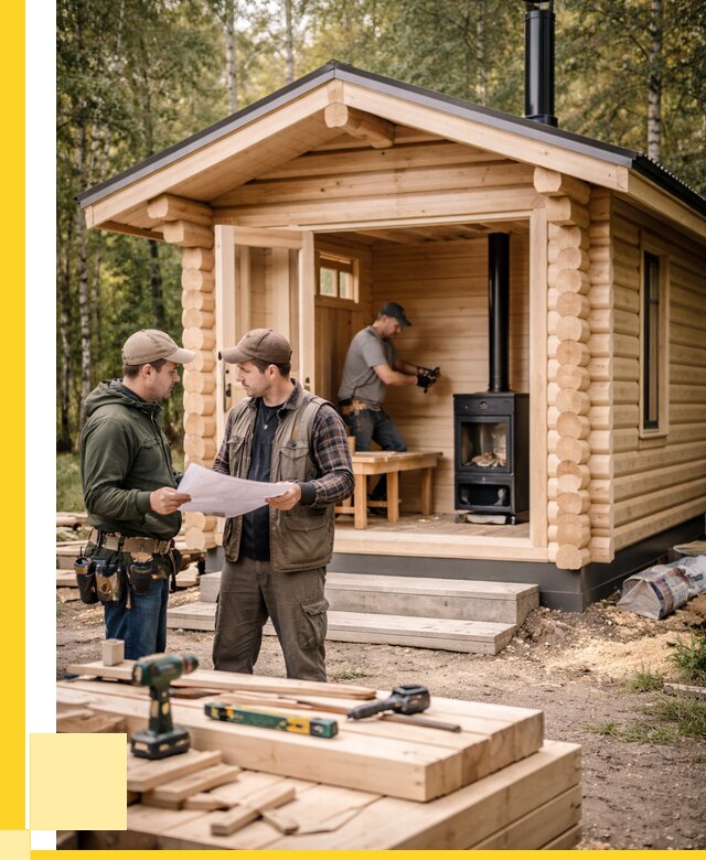 Монтаж бань под ключ в Королёве — от 207940 р. | ЭриданКор