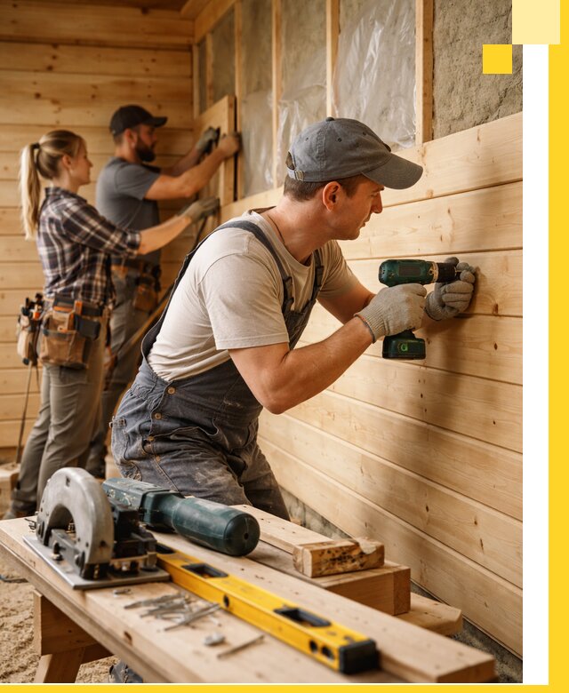 Обшивка бань под ключ в Королёве: отделка стен и потолков