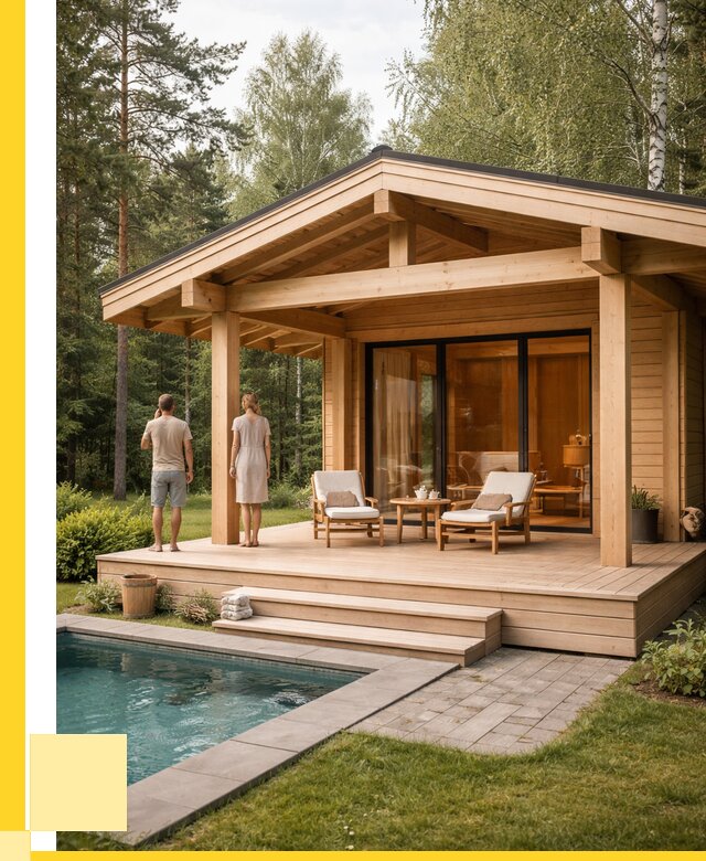 Бани с террасой под ключ в Королёве от 623820 р. | ЭриданКор