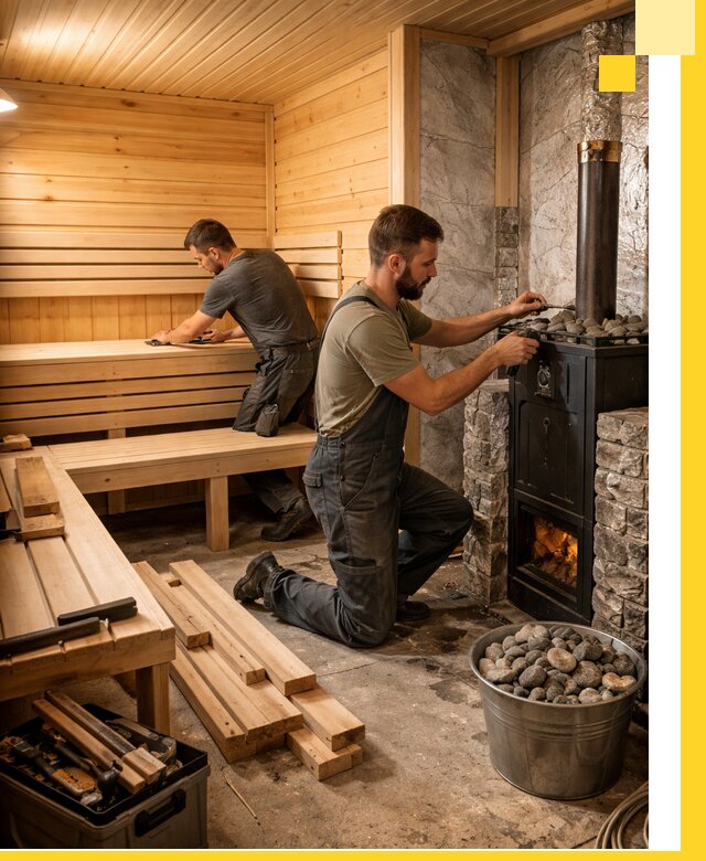 Дизайн и строительство интерьеров бань под ключ в Королёве