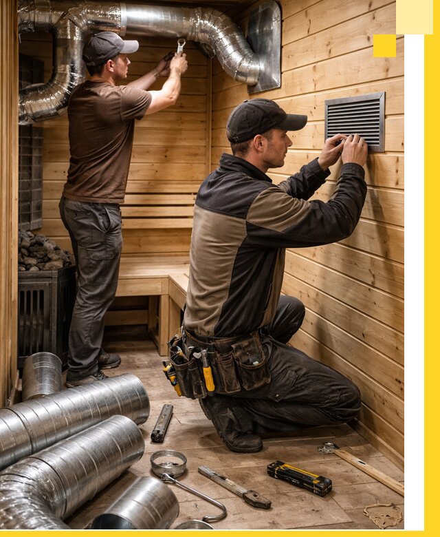 Проектирование и монтаж вентиляции бани в Королёве под ключ