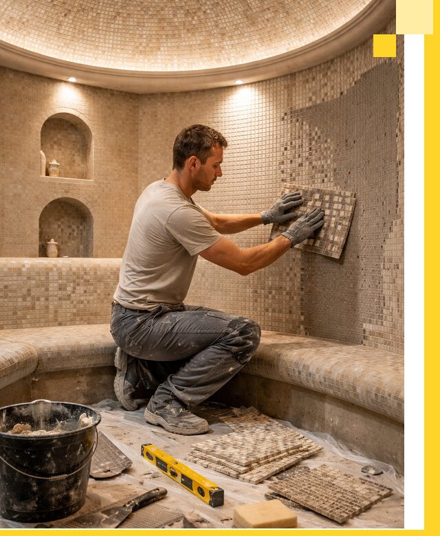 Устройство и монтаж домашнего хамама под ключ в Королёве