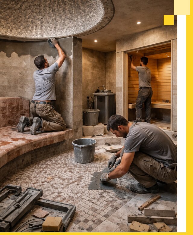 Проект и строительство хамама бани и сауны под ключ в Королёве