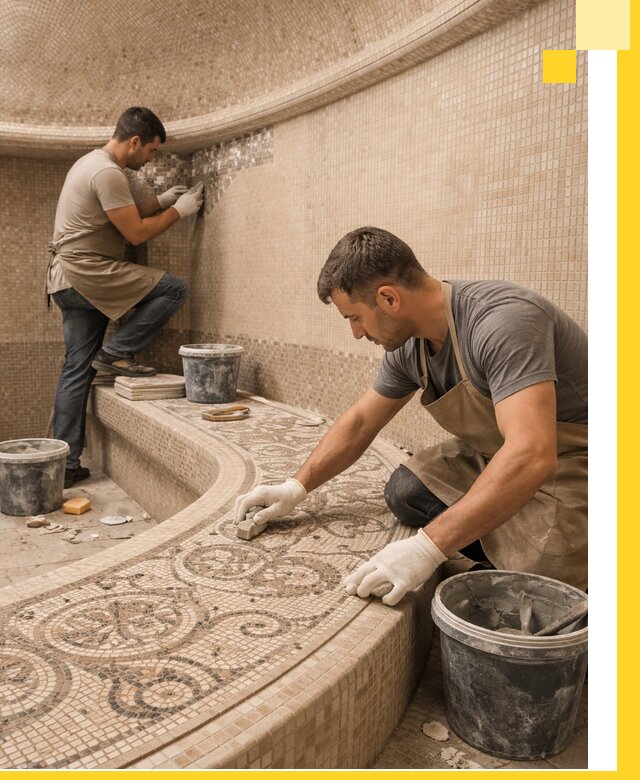 Плитка для хамама в Королёве, укладка, подбор и поставка
